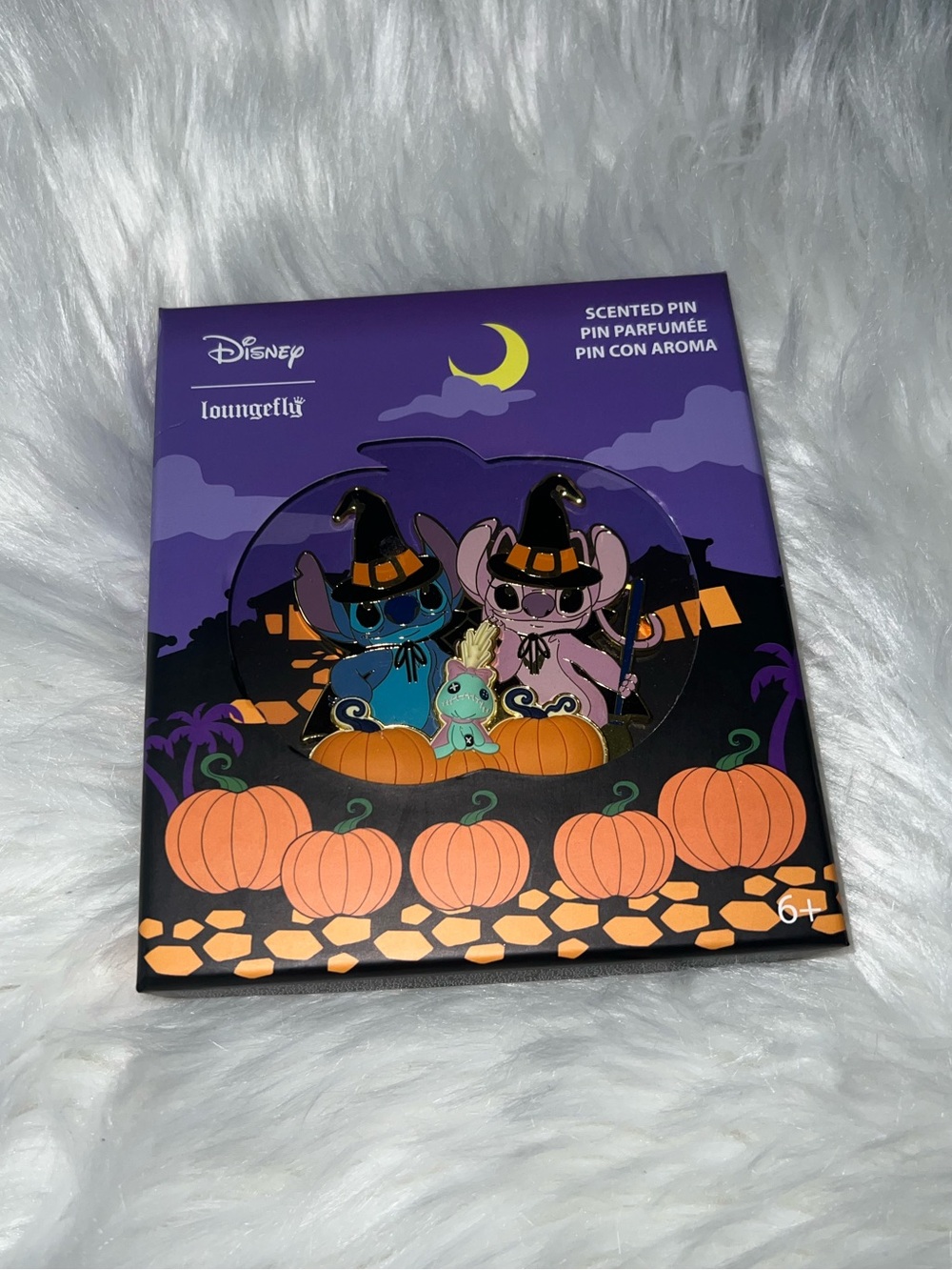 New Disney Halloween Stitch & Angel Scented Enamel Pin